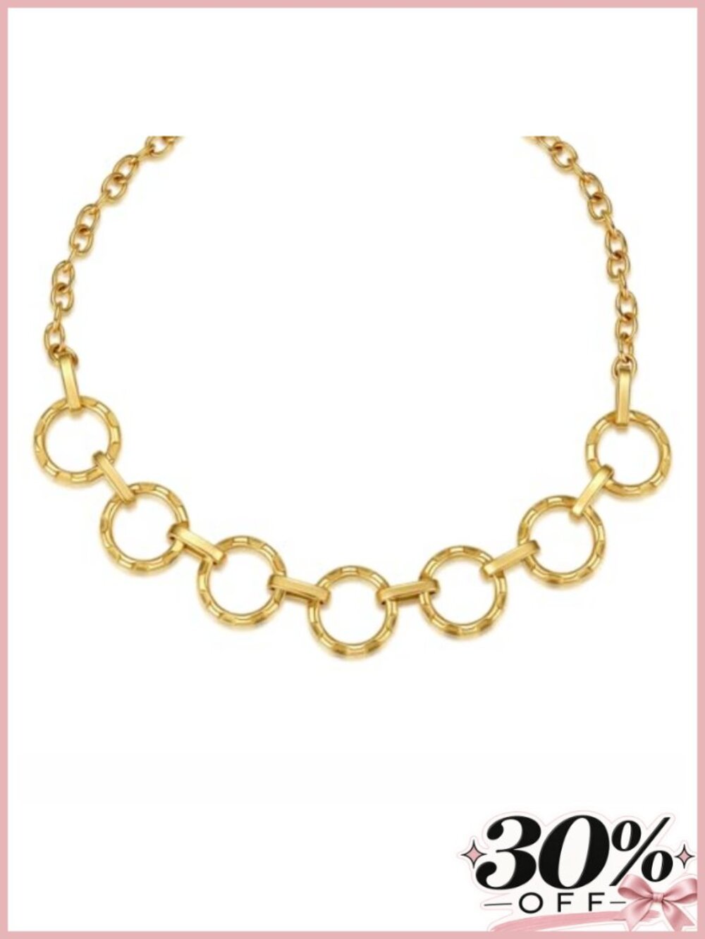 Chunky Gold Link Necklace for Women, Toggle Clasp, Adjustable 11.4+5.5 inch,